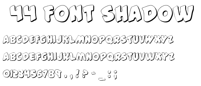 #44 Font Shadow font